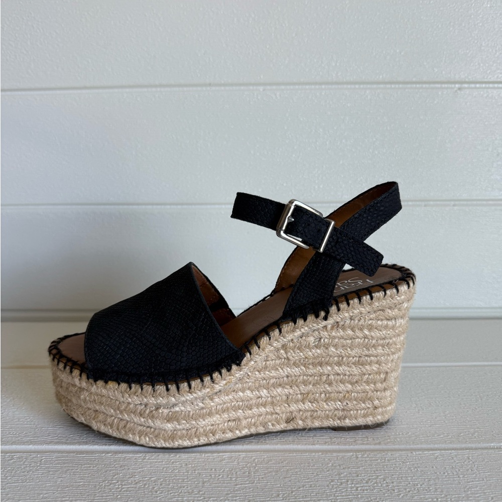 Franco Sarto Takara Black Espadrille Wedges